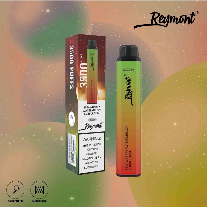 Dispositivos de cápsula enchidos com Ecig Reymont 3500Puffs descartáveis de qualidade superior com Tubo de cobertura para Pod pré-cheio de 12 ml