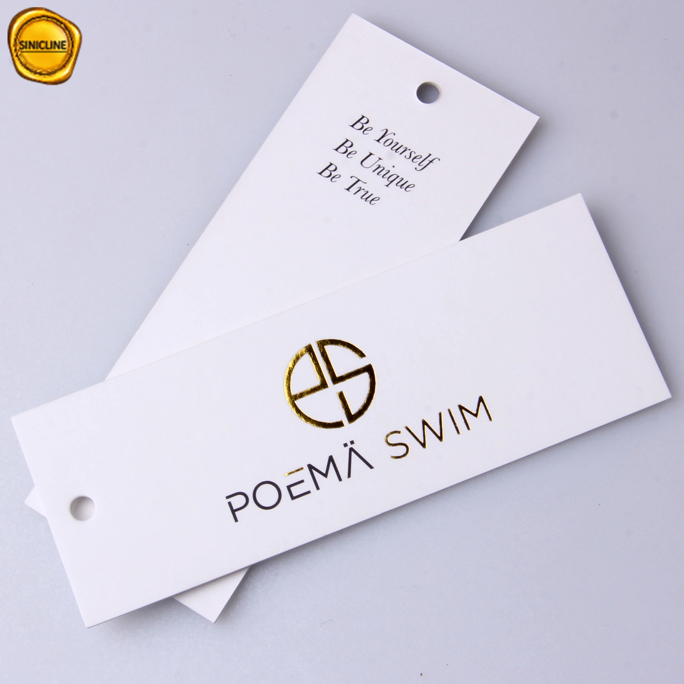 Garment Accessory Gold Foiled Matt White Clothing Label