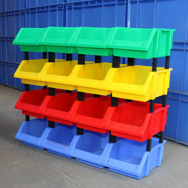 Tool Parts Organizer Plastic Stacking and Rear Hanging Storage Bins and Boxes