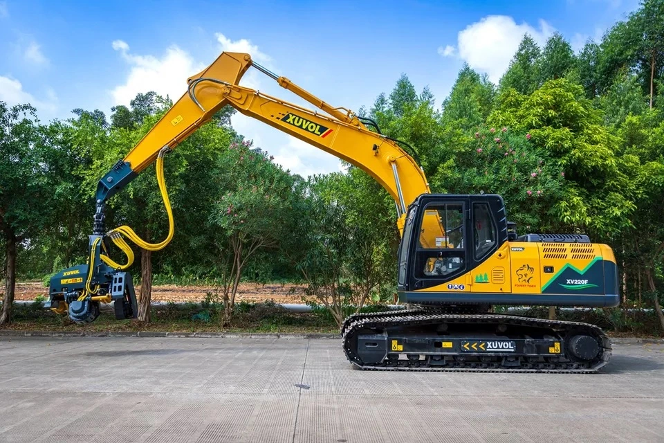 Cabeza de cosecha de madera para el dispositivo de extracción y corte de árboles a. Corte a través de canaletas de hasta 600mm de diámetro