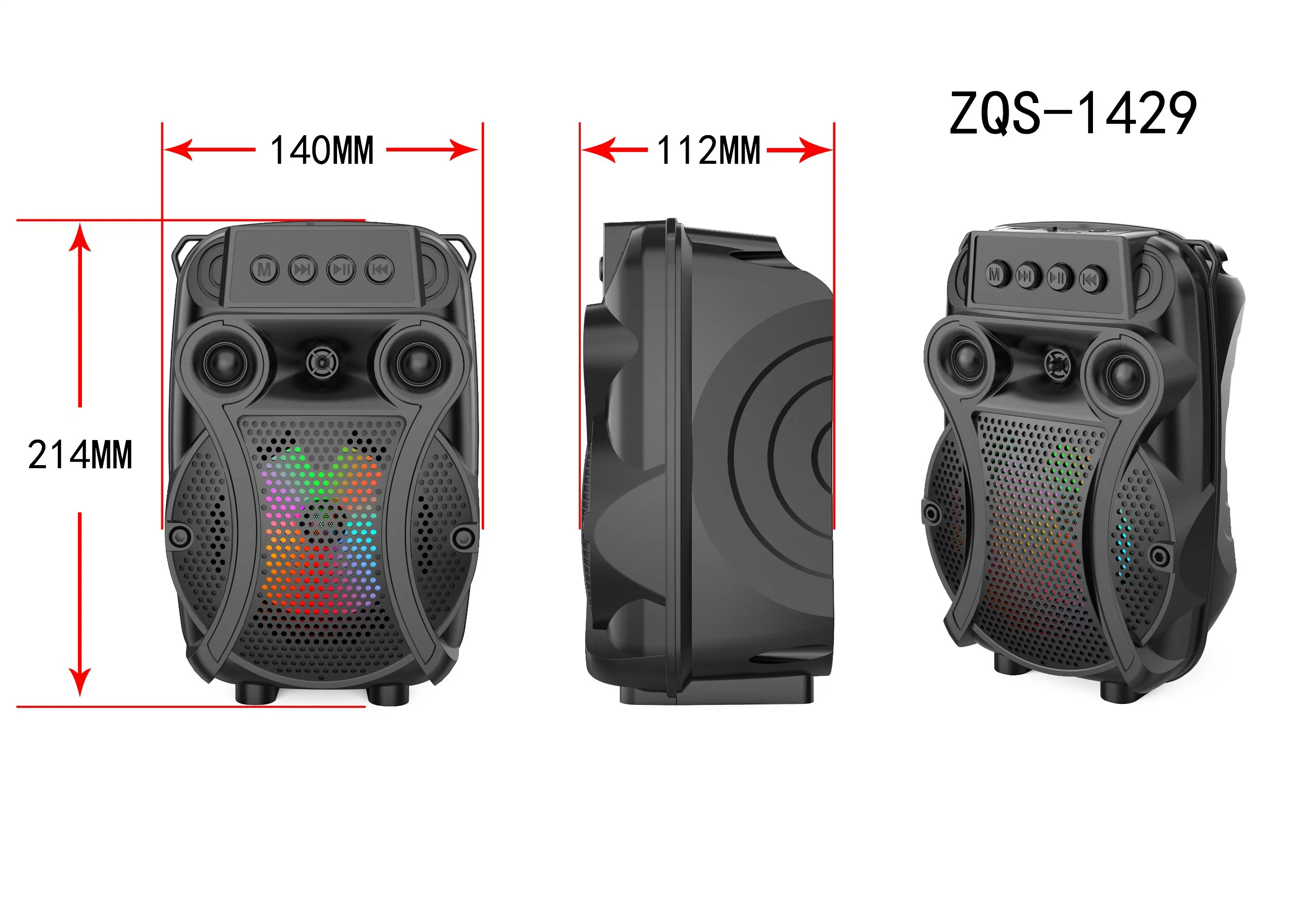 Sing-E Zqs 1429 Small Karaoke Portable Mini Bluetooth Speaker