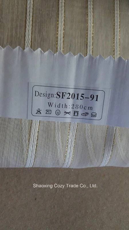 Nouveau projet populaire Stripe 008230 Sheer Rideau organza tissu