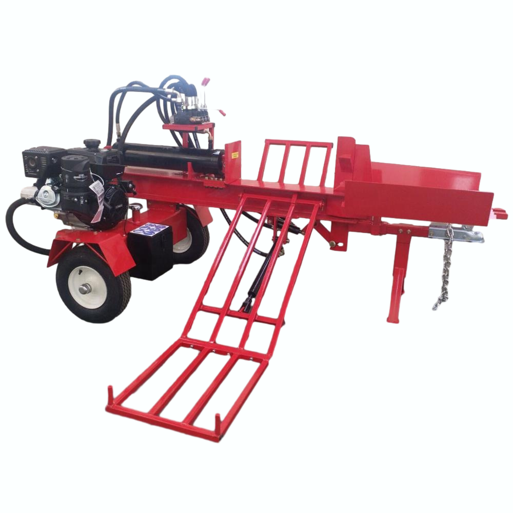 Mechanical Gasoline Trailer Log Splitter Rear Casting Wood Splitting Machine with Lifter