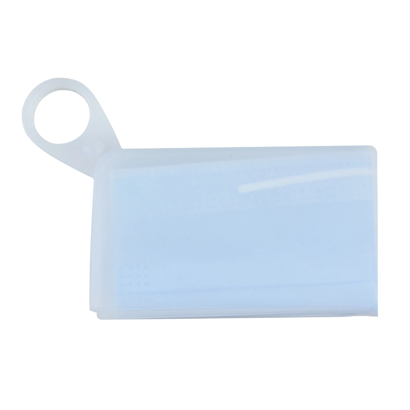 Gel de sílice portátil de viaje a prueba de polvo de almacenamiento facial Masked Carpeta Masked Bag Clip Tissue Container