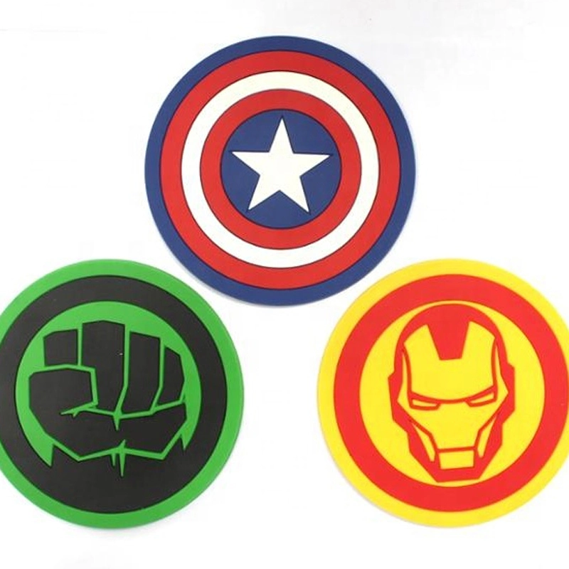 Wholesale Cartoon Cup PVC Silicone Coaster Set for Drink