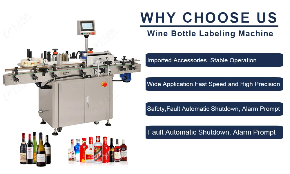 Shanghai el etiquetado automático máquina de etiquetado automático de botella de vino la máquina etiquetadora