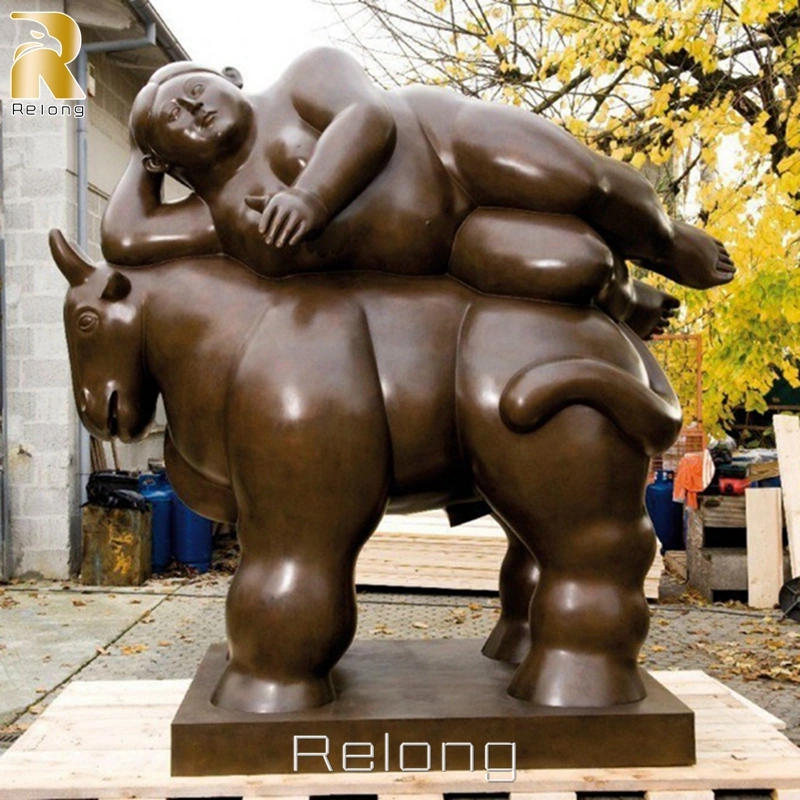 Famoso Preto Bronze Fernando Botero moderna arte estátua de bronze grandes nus gorda senhora Escultura