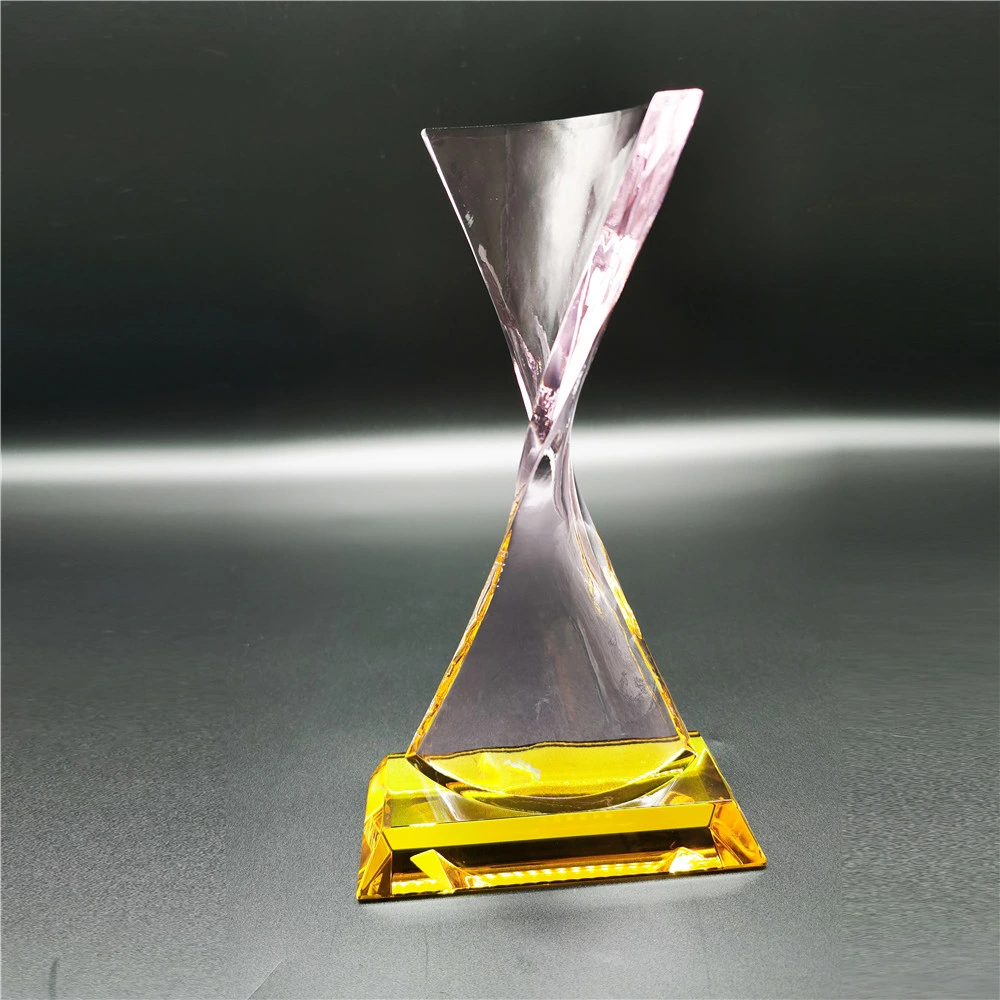 2020 New Triangle Crystal Trophy Awards with Blue Base