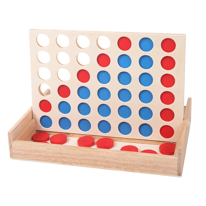 Wooden Classic Intelligence Kids Adult Connect Four Game Board Games