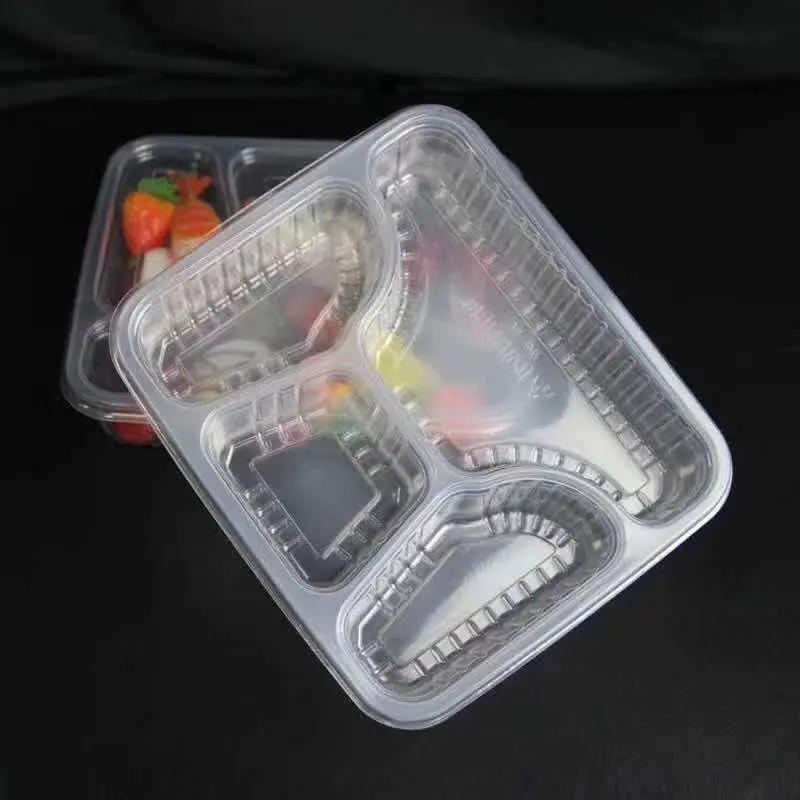 Customized 4-Compartment Meal Prep Containers Food Storage Disposable Microwave Bento Lunch Boxes