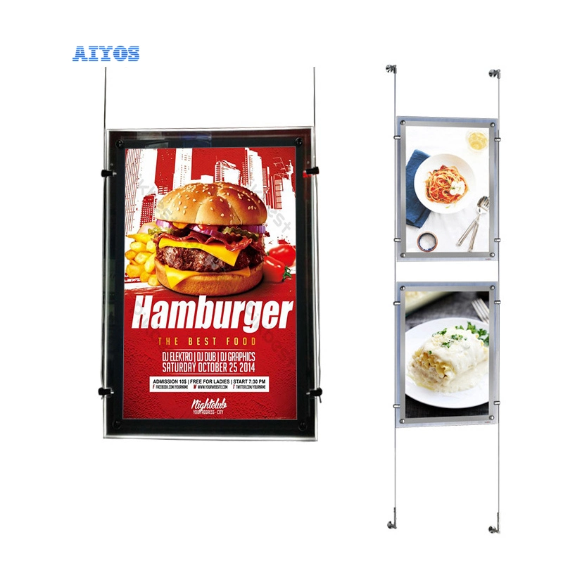 21.5" Window Hanging LCD Light Sign Window Display Backlit Acrylic LED Poster Photo Frame