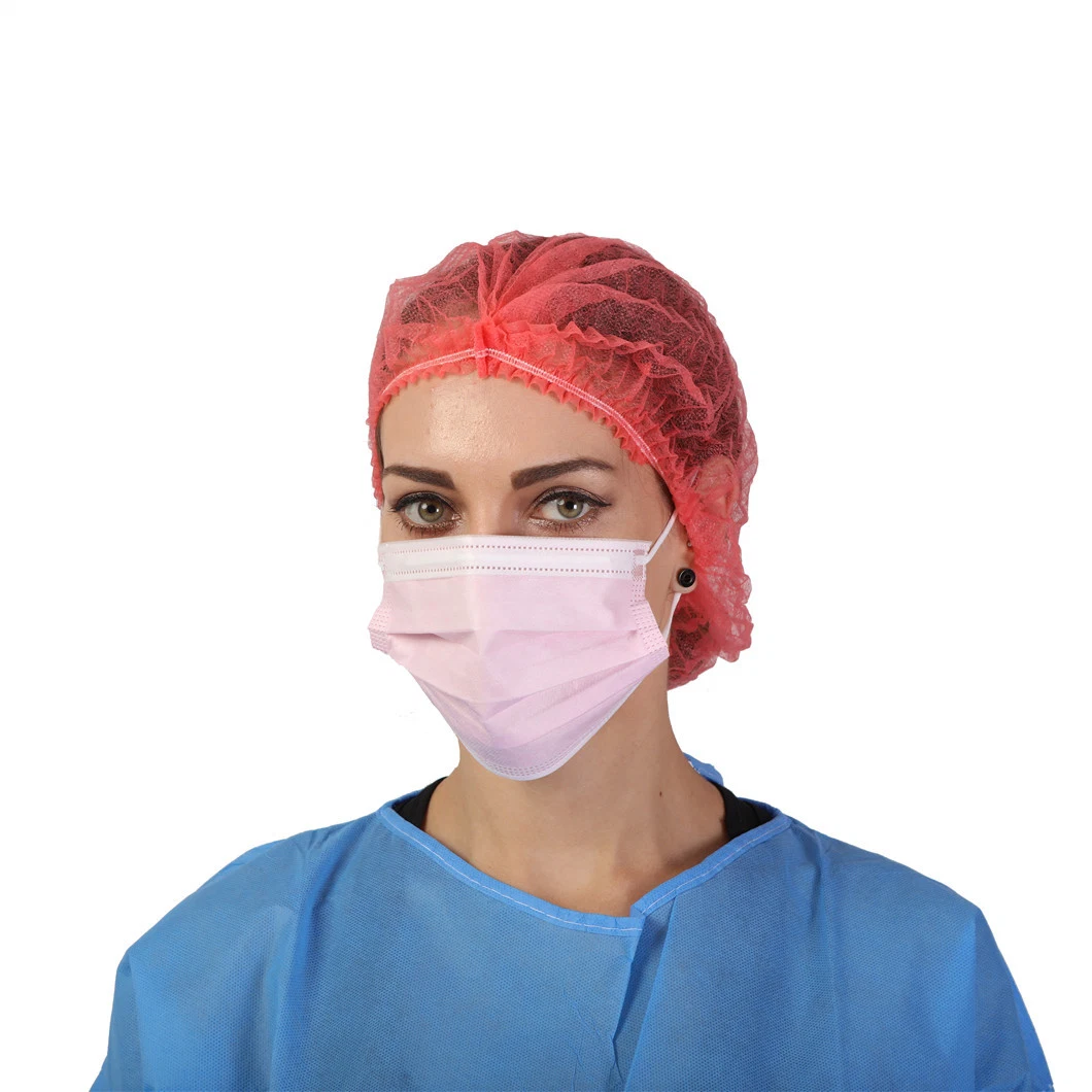 Surgical/Medical/Hospital/Scrub/Work/Snood/SMS Nonwoven Disposable PP Cap for Doctor/Surgeon/Nurse/Worker with Tie