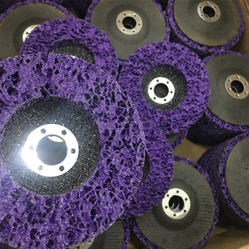 Purple Clean and Strip Disc with Premium Silicon Carbide as Abrasive Tooling for Metal Wood Plastics Stone Polishing