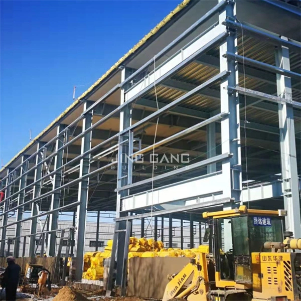 Estrutura de aço Q235 Q355 galvanizado H Depósito de metal Construção para a oficina do armazém do prefácio
