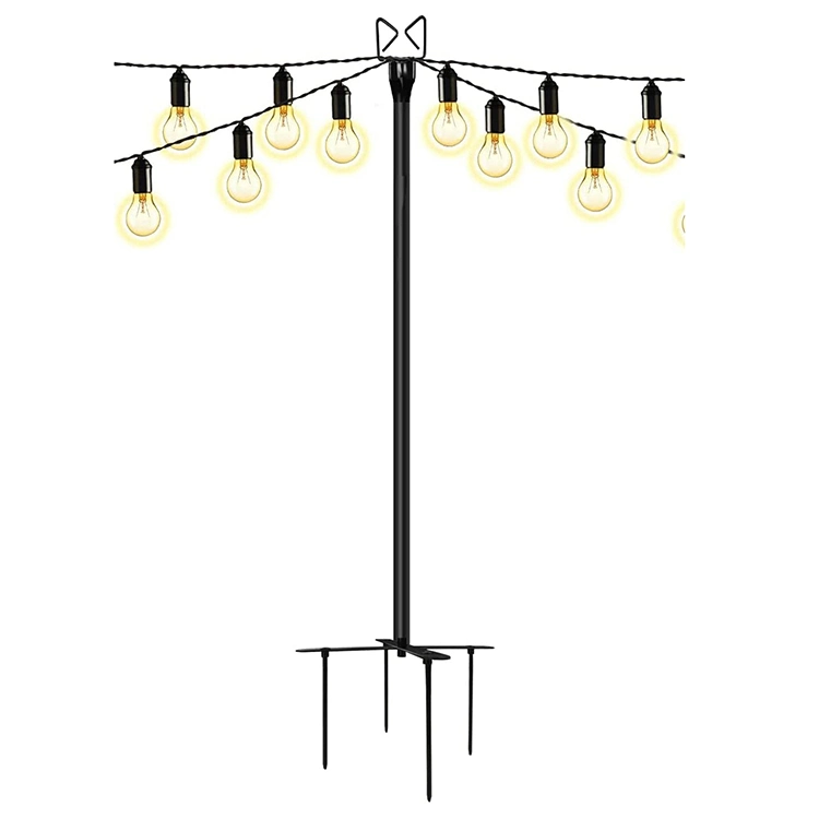 Jh-Mech Iron Powder Coated String Light Poles for Outdoor