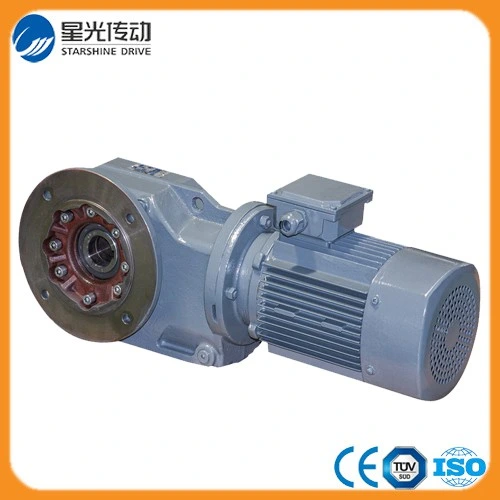 Right Angle Helical Bevel Gearmotor with Three Phase Dual Voltage Motor