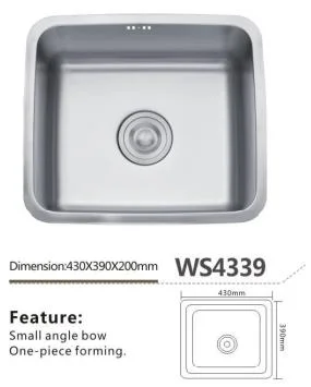 Factory Price Satin Small Single Bowl Stainless Steel Kitchen Sink Bathroom Basin