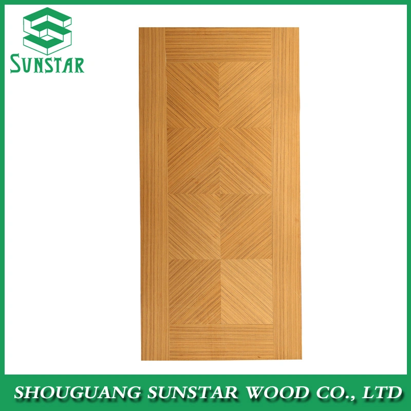 New Design Teak/Okoume/Ash/Walnut/Oak/Beech/Birch/Sapeli Natural Wood Veneer Melamine Laminate Door Skin