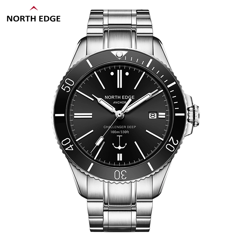 North Edge Anchor Mechanical Watch Steel Watch 100m Waterproof