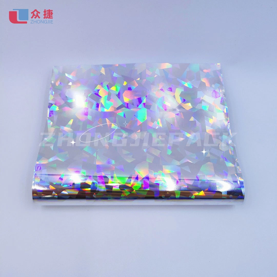 Plastic Roll Glossy Soft Touch Thermal Lamination Metallized Holographic Glitter Pet Film