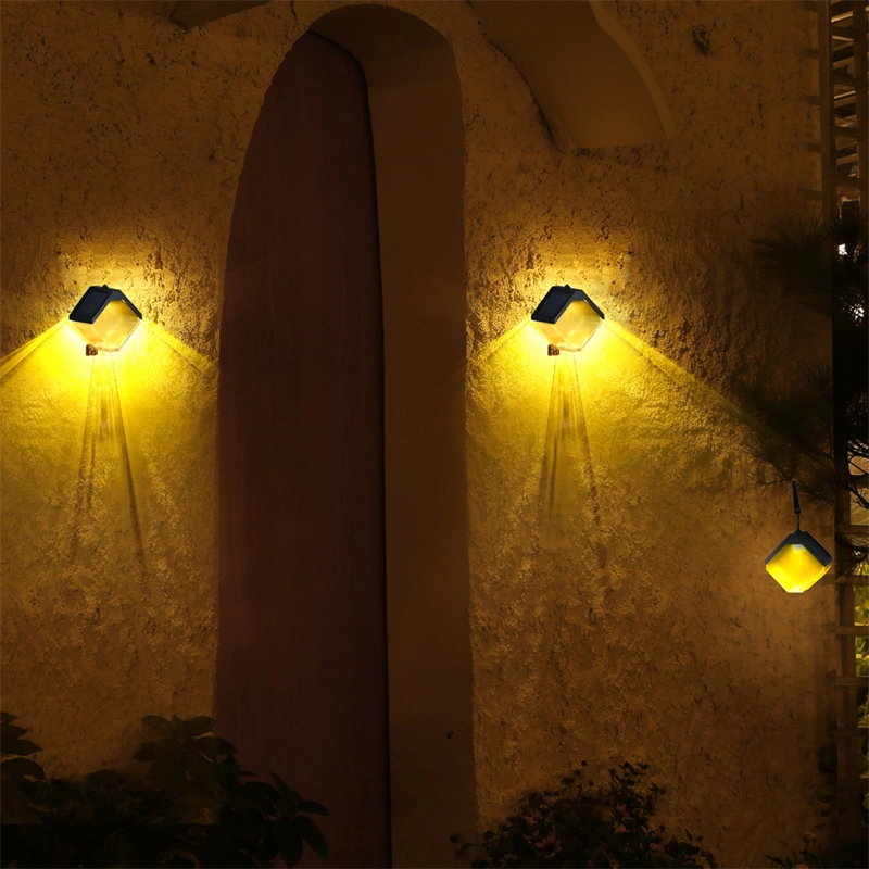 Creative Garden Street Courtyard Decorativo iluminação Solar Powered LED Wall Luz de montagem para jardim exterior