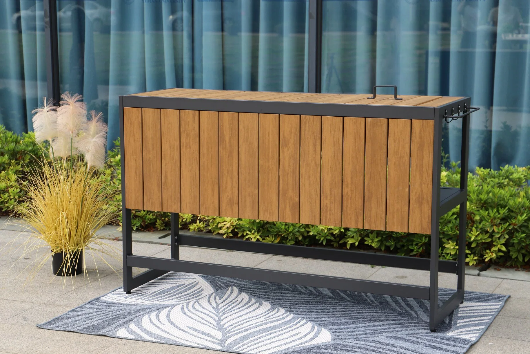 2023 Neues Modell Kundengebundene Gartenmöbel Aluminium Garten Moderne Möbel Kombination Outdoor Küchenschrank