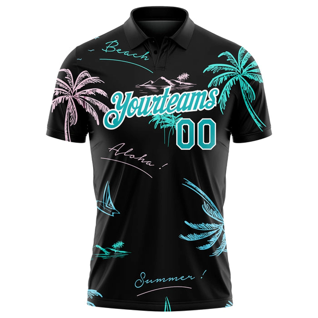 Team Club Custom Logo Polyester Digital Sublimation Sports Polo Shirt