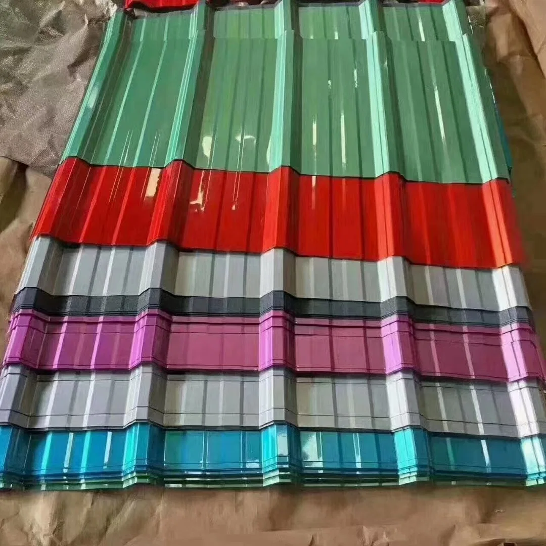 0.32mm Thickness PPGL Roof Color Coated Corrugated Metal Roofing Sheet Color Steel Plate