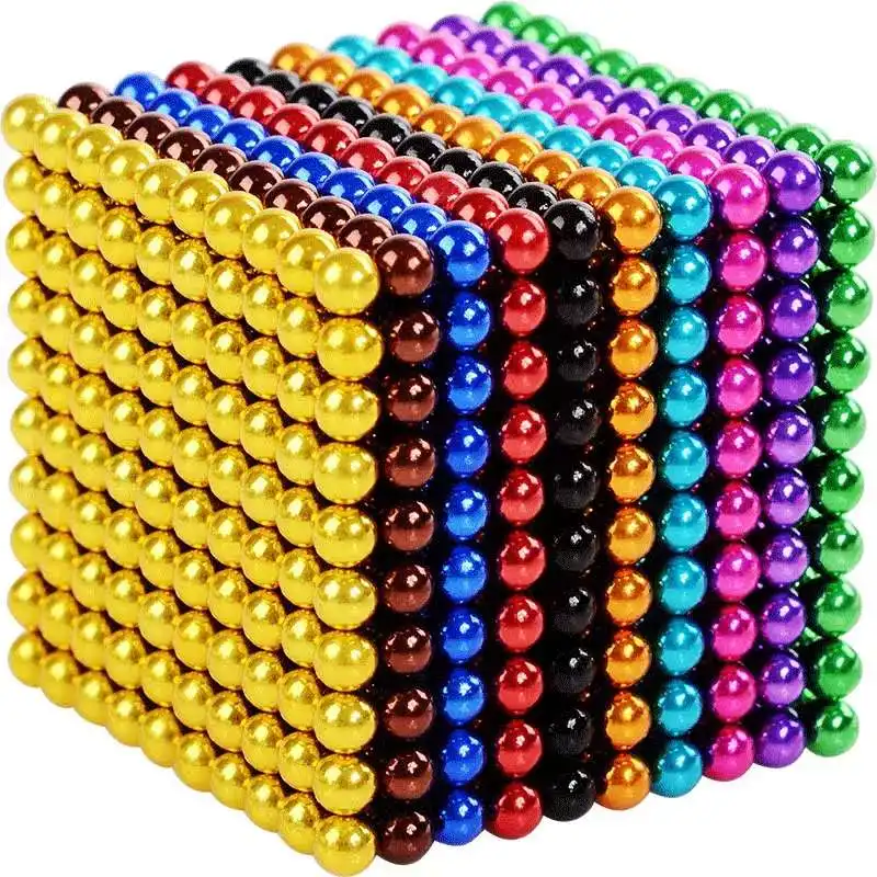 216PCS PCS 512 1000 piezas 5mm El Imán de bolas magnéticas Buckyballs esfera magnética imanes de NdFeB Bola de juguete