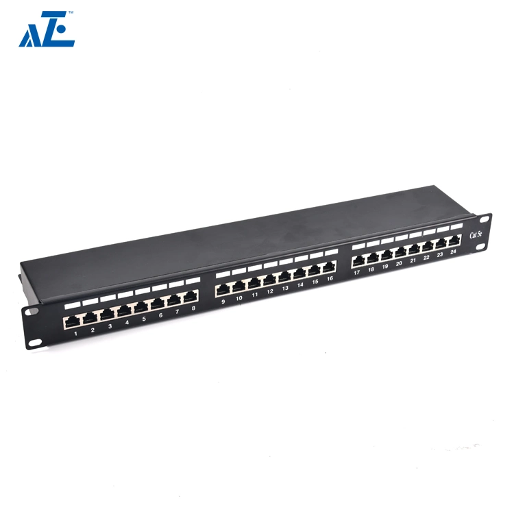 Aze 12 Port UTP 10 Inch CAT6 Network Surface Wallmount 1u Cable Management Structured Cabling Wall Mount Patch Panel Rack -C6panel12wm