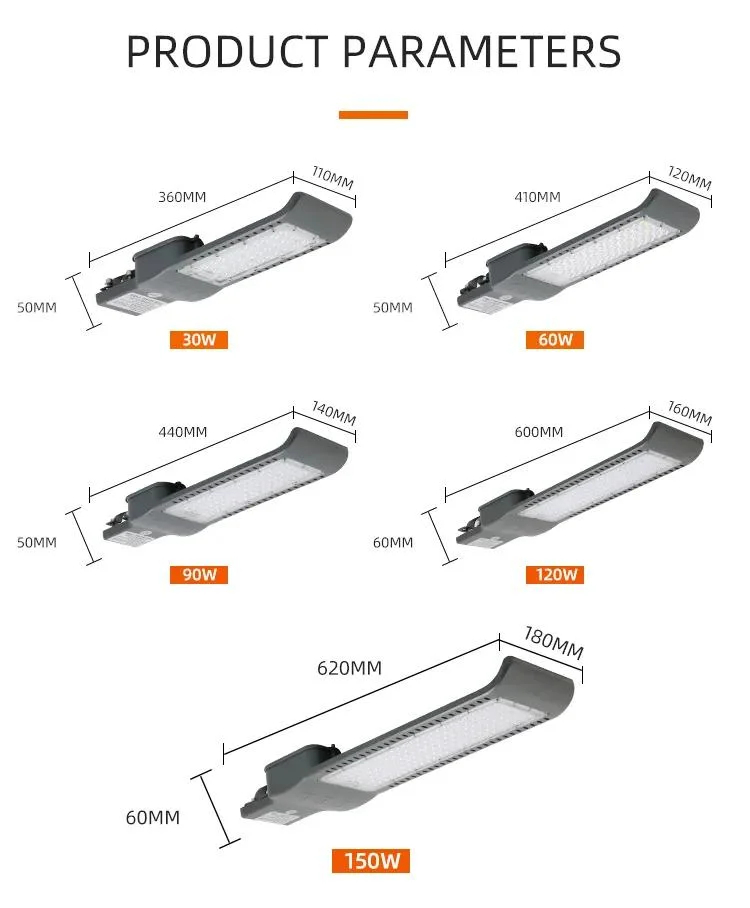 IP65 30W/60W/100W LED Light Street Lamp Head Outdoor Road Lamp