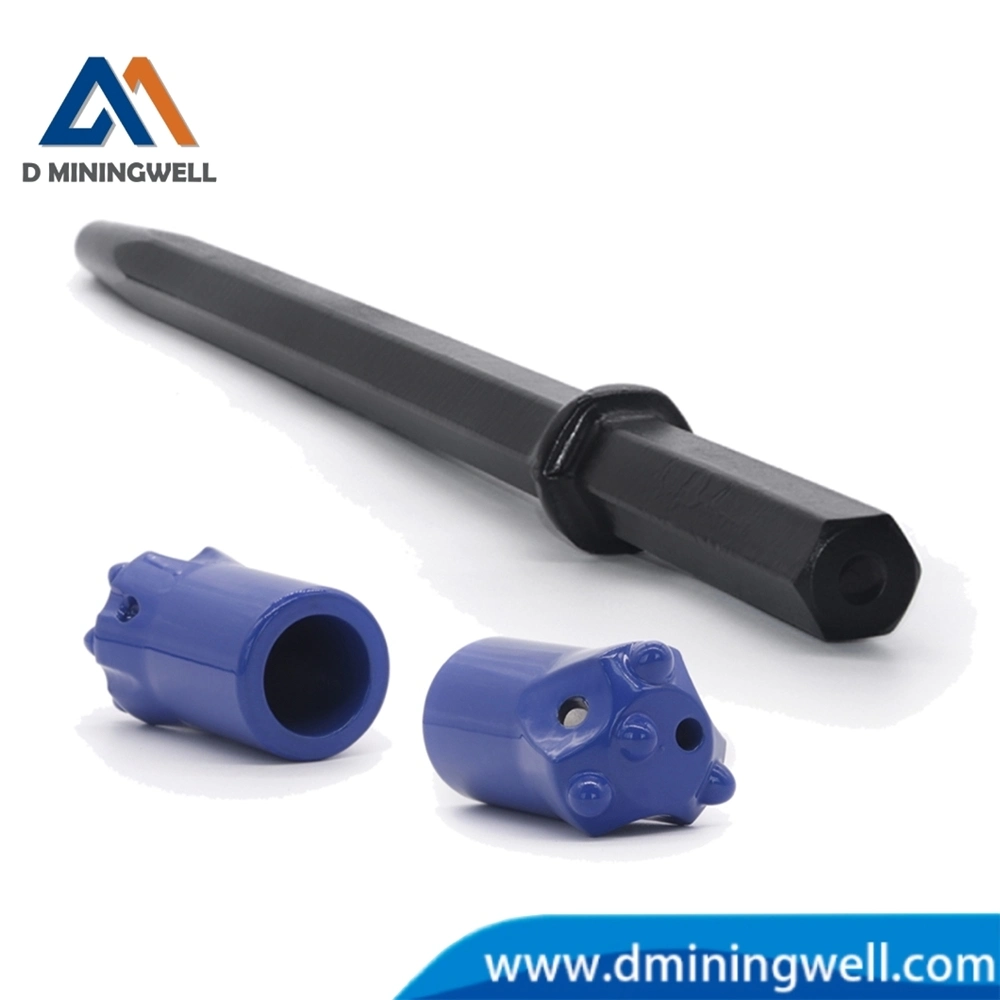 South Africa Hot Sale Forging API D Miningwell Drifter Rods T32-R32 7 Degree Tapered Drill Rod