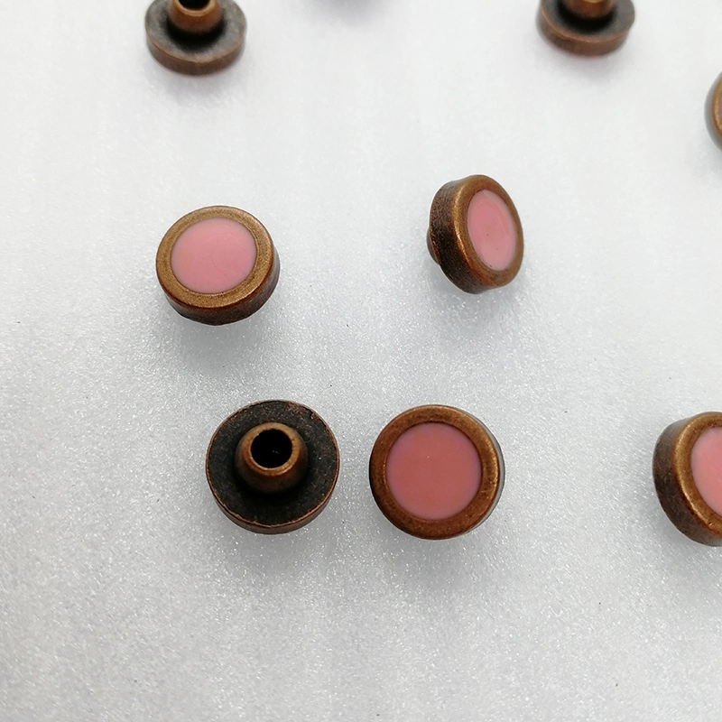 Plastic Drip Glue Cover Copper Rivet with Aluminum Nail for Garment Accessories