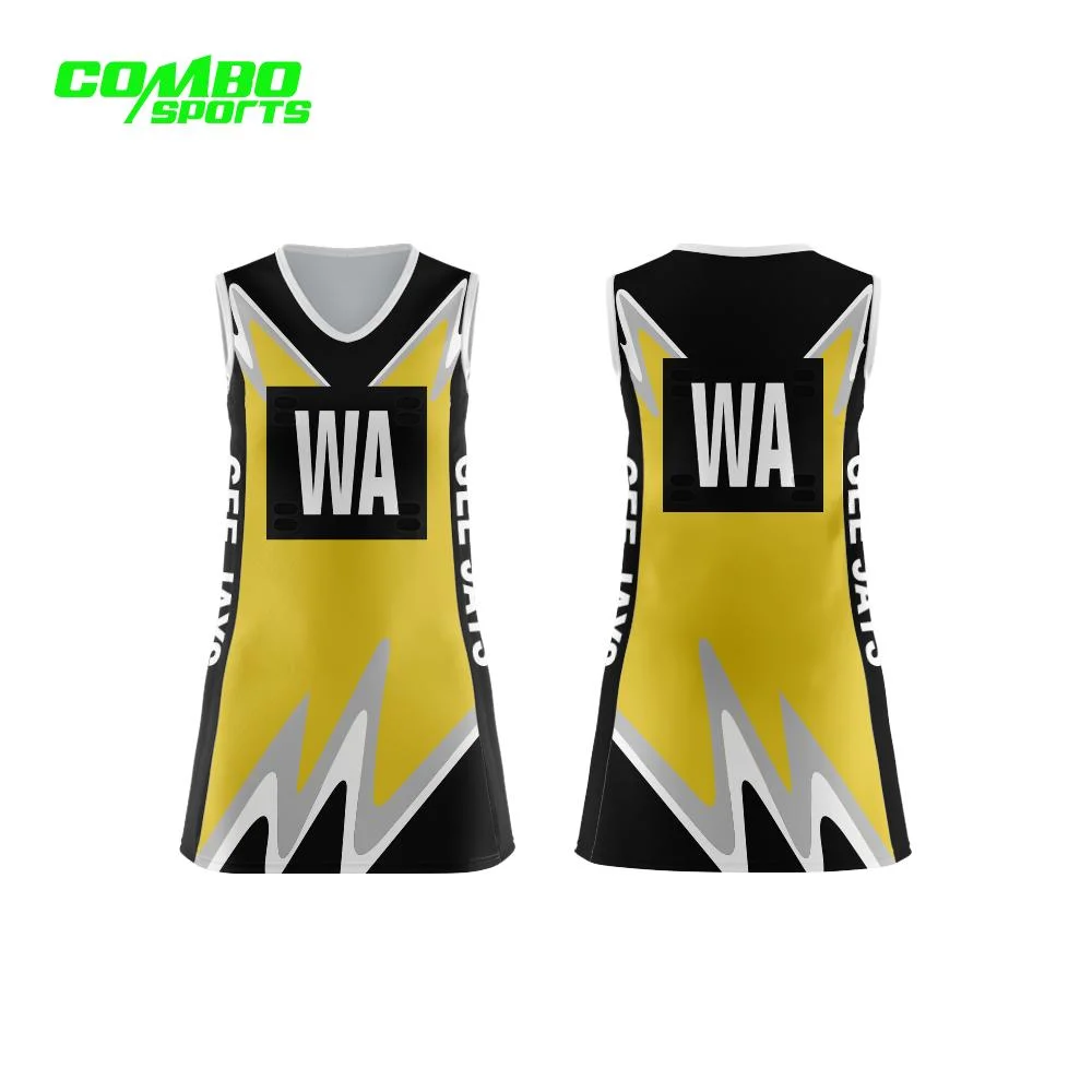 Customized Team Womens Blue Basketball Uniform/Netball Dress