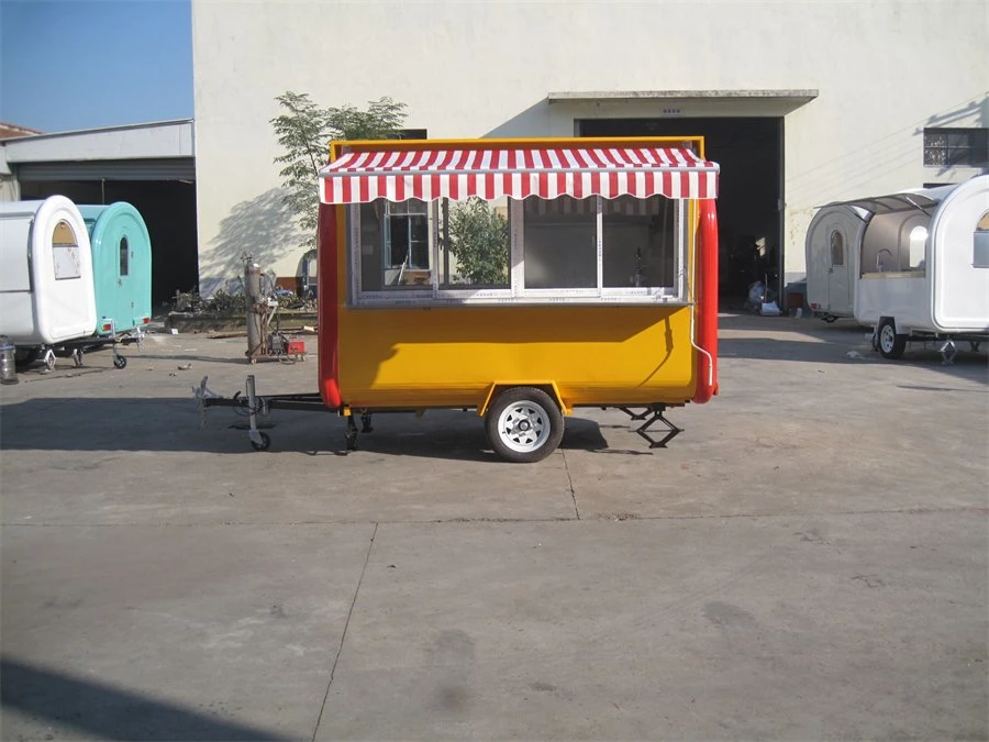 Mini Caminhão de Comida Elétrico Melhores Reboques de Comida Móvel Cozinha de Contêiner de Crepe Quiosque de Café Trailer Solar Móvel para Churrasco.