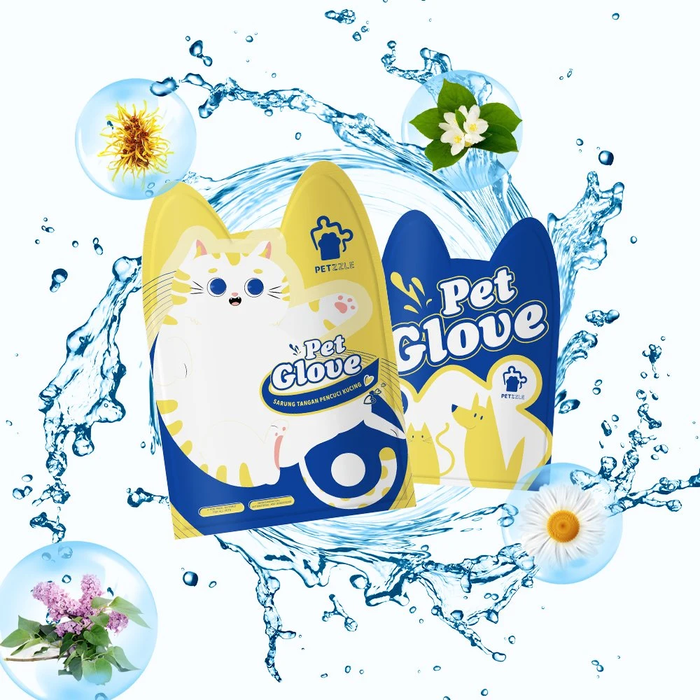 Plant Extracts Essence of Cats and Dogs Water-Free Cleaning Pet Gloves Wipes