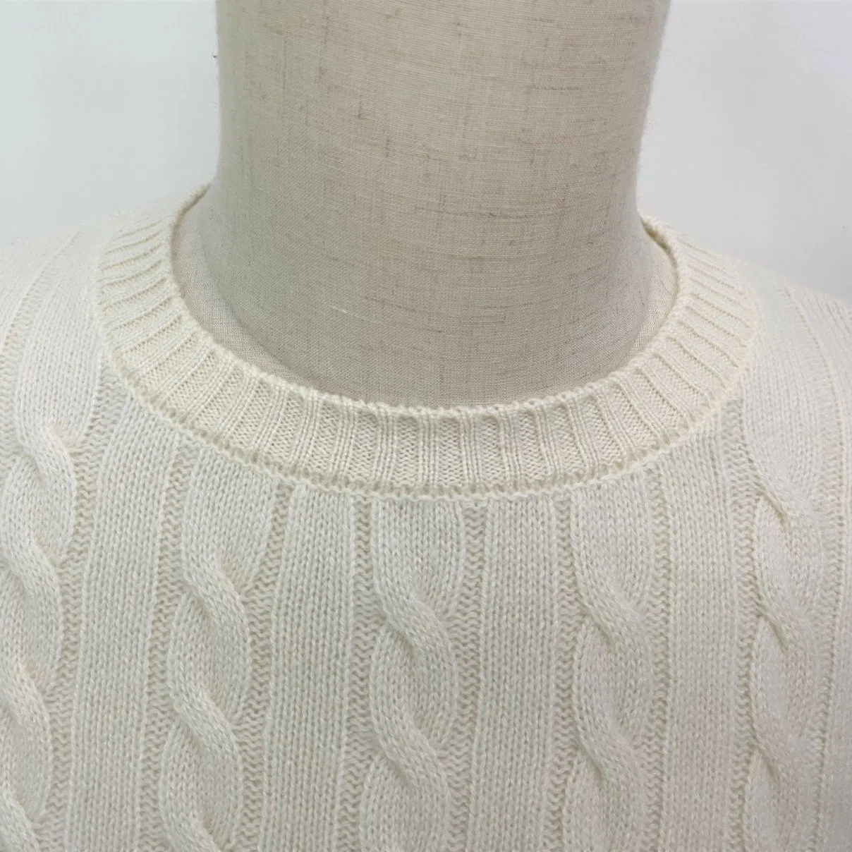 Фабрика Прямая продажа 100% Pure Cashmere Cable Rib Мужская свитер 2слойность