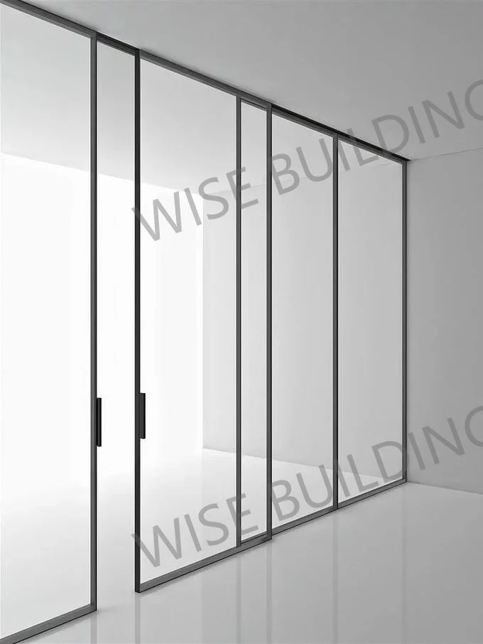 Thermal Break Aluminium Profile Sliding Door with Tempered Hollow Insulated Glass