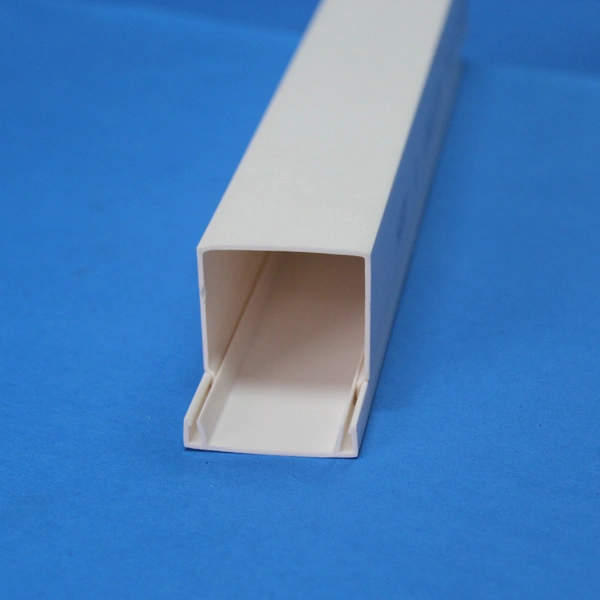 Full Size 10X10mm 15X10mm 16X25mm 40X25mm 50X25mm 75X50mm 80X50mm 100X100mm 150X100mm Hotsale Cheap Plastic Cable Duct PVC Trunking Electrical