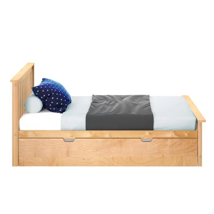 Best Selling Full Size Bed Furniture Natural Single Daybed Frame Twin Platform Trundle Bed