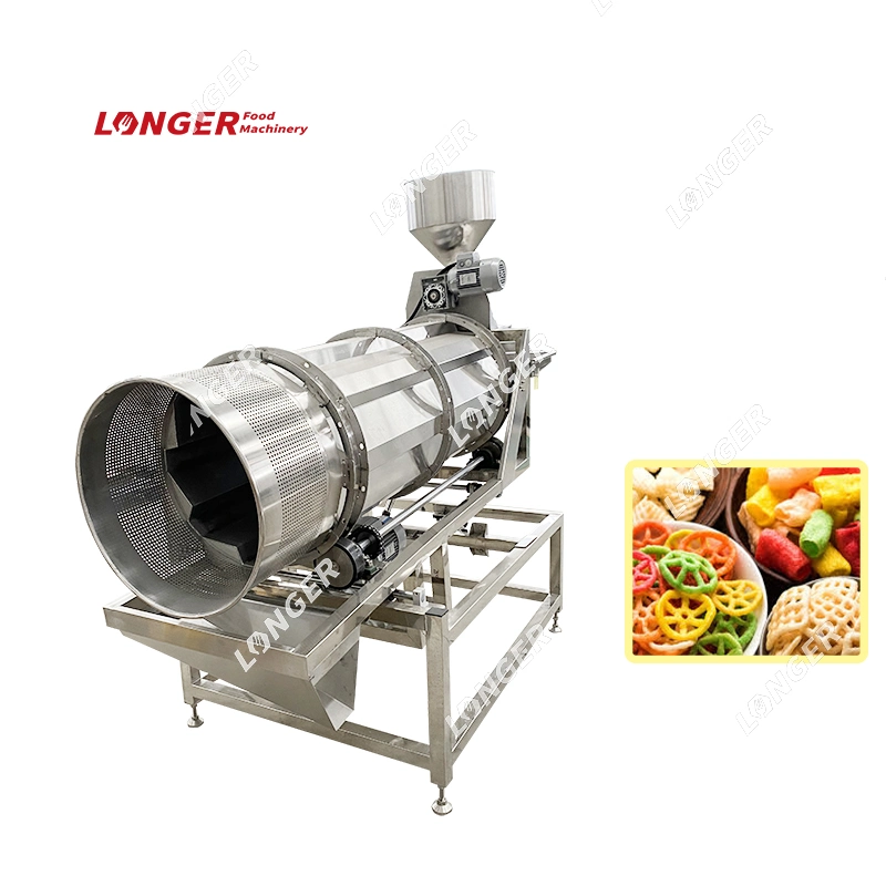 Automatic Flavoring Machine Nut Tea Chips Popcorn Flavoring Machine