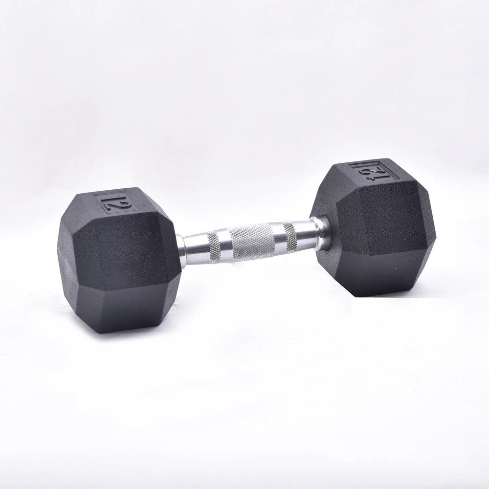 Ad-01 Body Building Rubber Coating Hexagon Dumbbells Hex Dumbells Cast Iron Dumbbells Strength Equipment