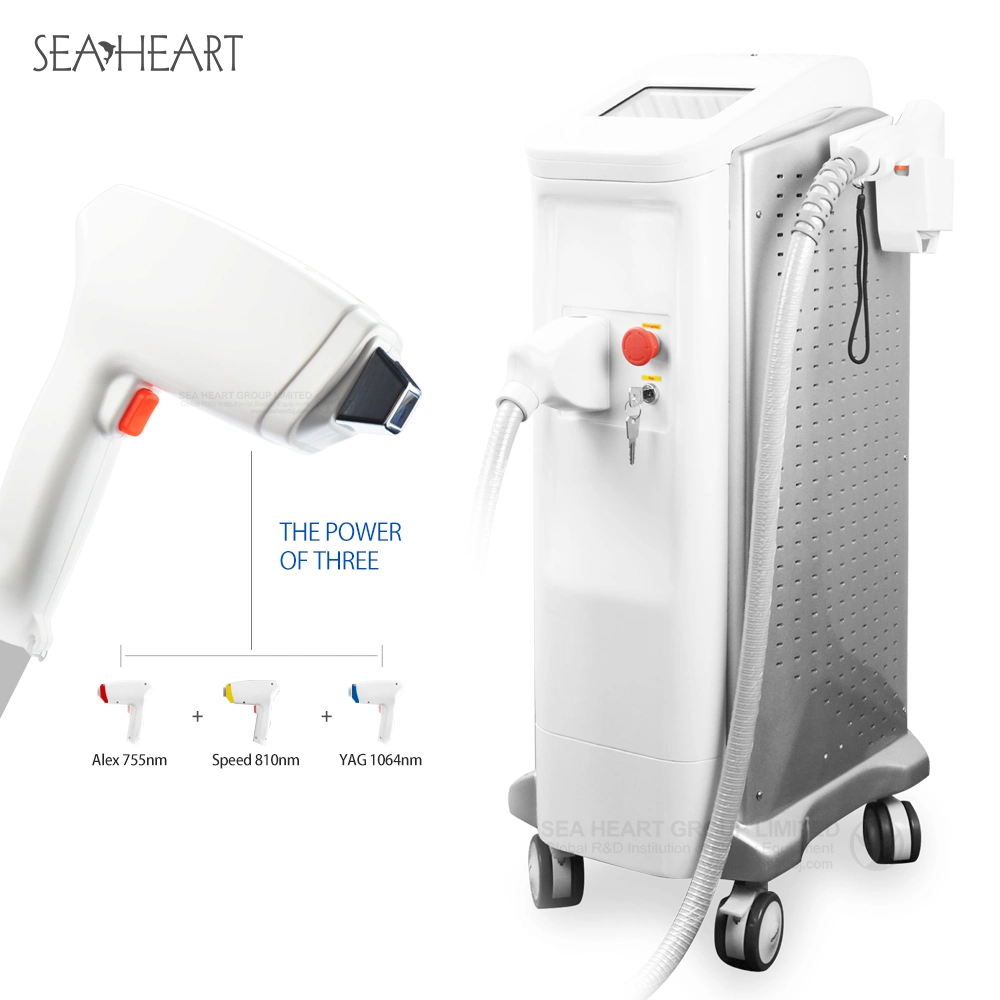 600W 755 Alex-810-1064nm YAG Diode Laser for Hair Removal