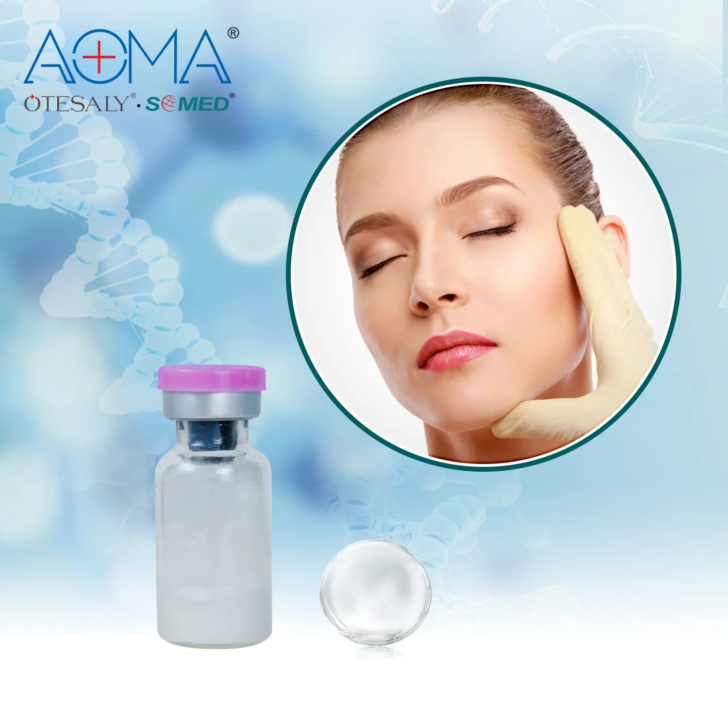 Aoma Otesaly Wrinkle Removal Powder und Face Lift Cosmetic 100iu 200iu Injektion Gesicht Lifting glatte Muskulatur Dermal Füllstoff Injektion