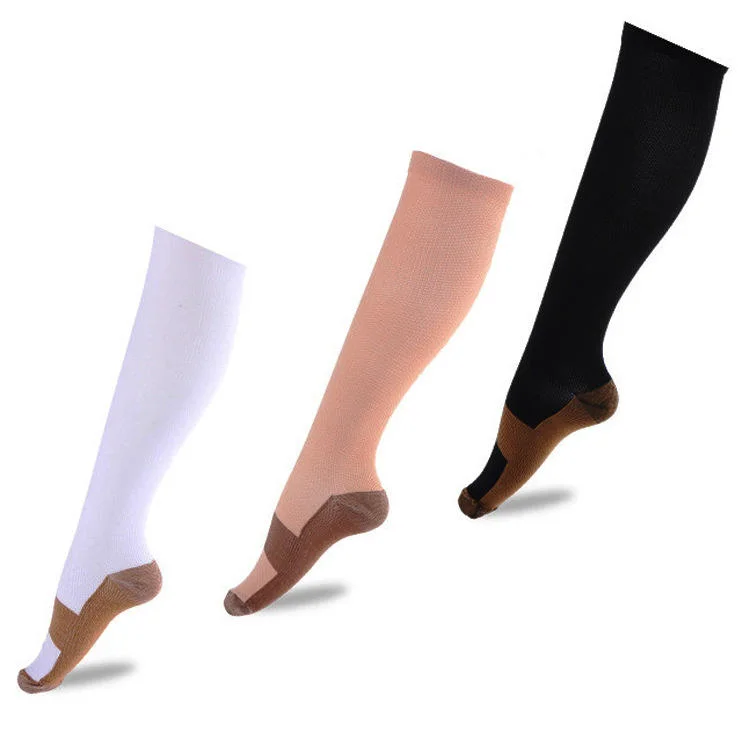 High quality/High cost performance  Colorful Nylon Custom Copper Infused Fibers Miracle Socks Compression Sport Socks 20-30 Mmhg Compression Stockings