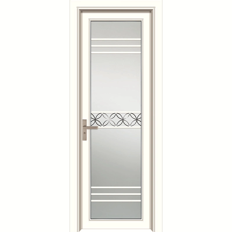 Waterproof and Soundproof Wooden Colored Aluminum Casement Interior Glass Doors Special for Bathroom/Kitchen/Toilet