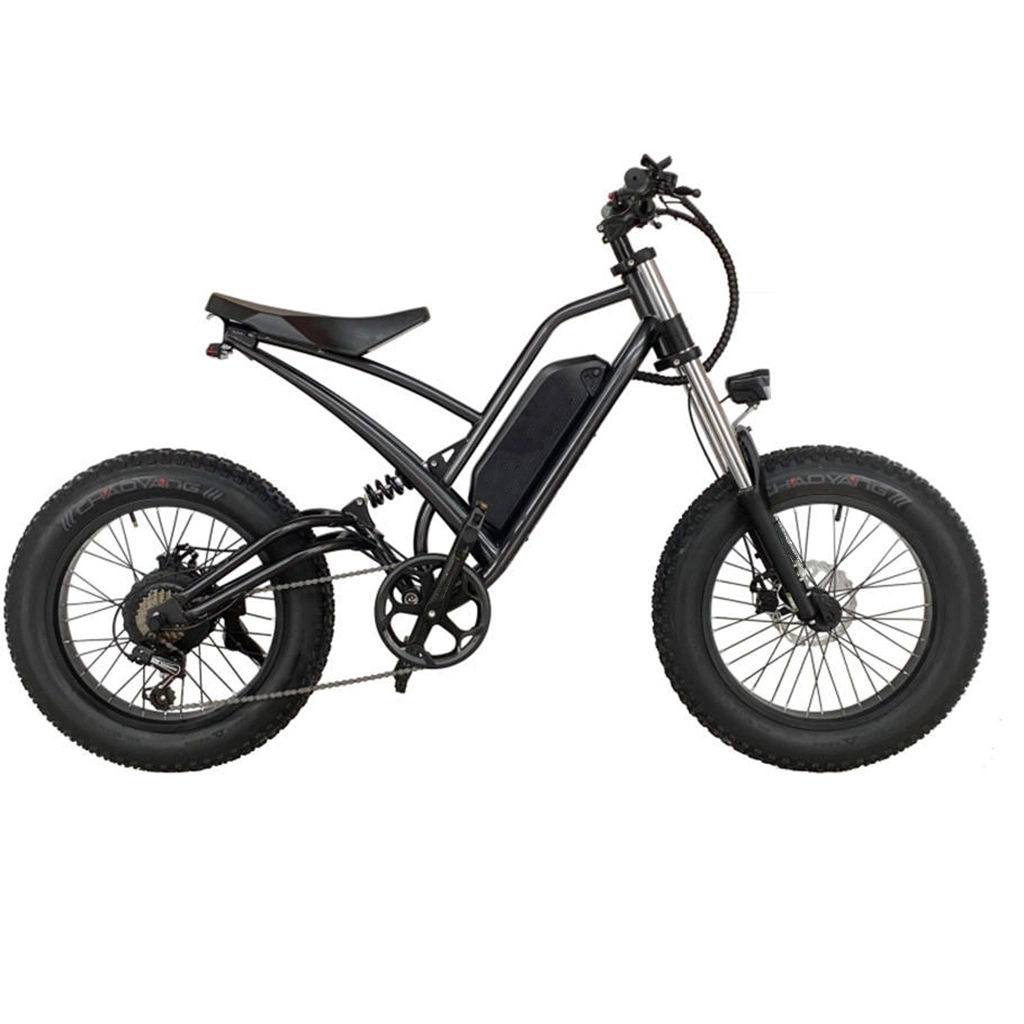 Shimano 7 Speeds Sports Electric Bicycle PRO Fat Bike 750W Motor Offroad Electric Bike Full Suspension E Bicycle for Adults
