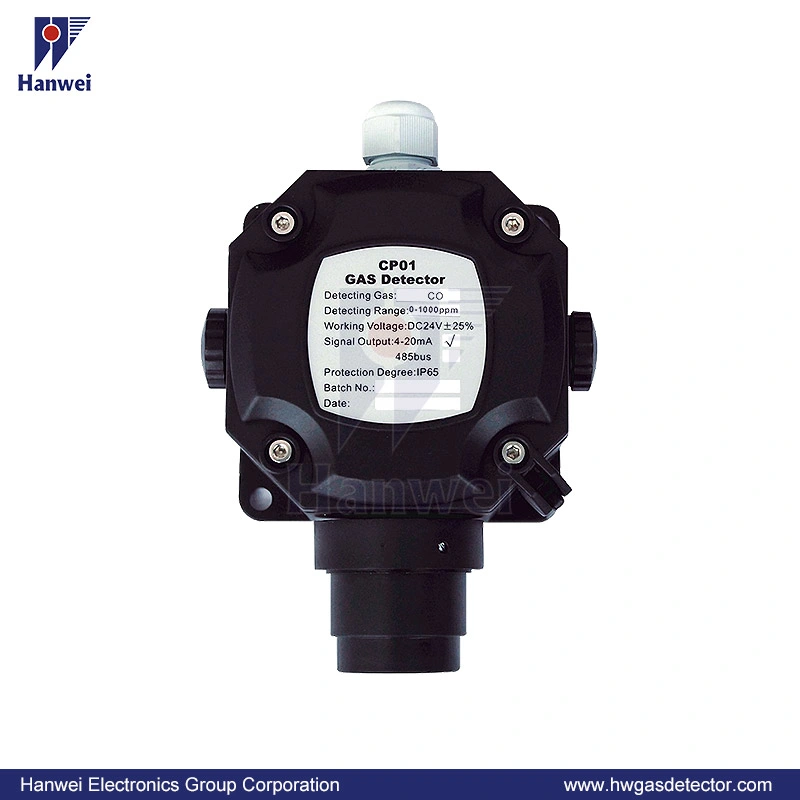 Garaje subterráneo de gas de monóxido de carbono fijo Monitor Sensor detector de gas CO con Modbus RS485.