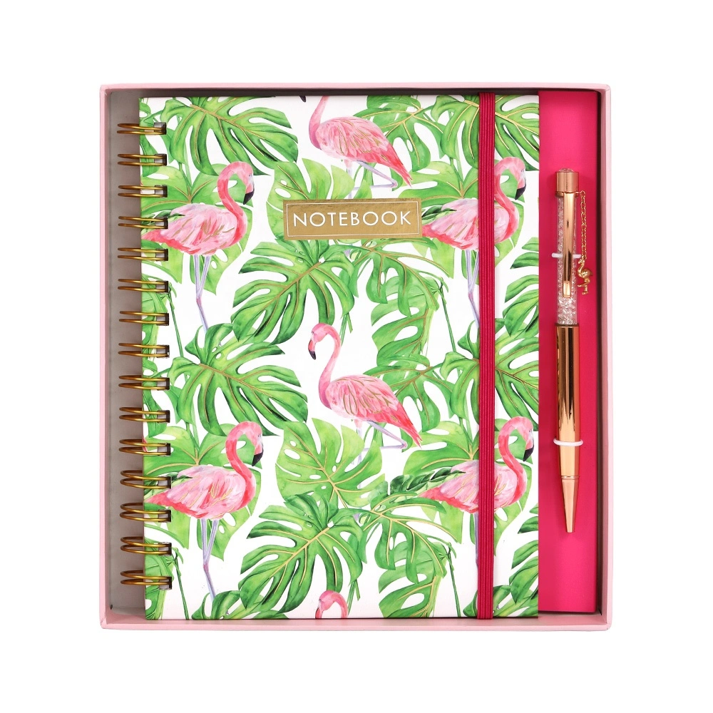Lot de cahiers et de stylos impression personnalisée spirale Notebook Hot sale Papeterie de bureau – ensemble cadeau