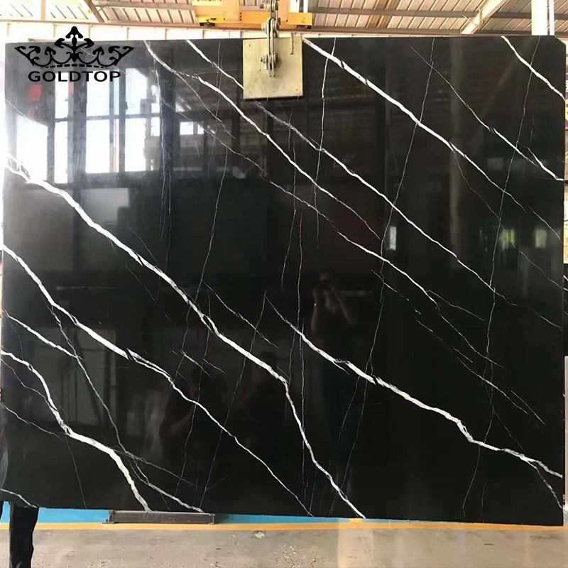 China Marmore Negro Nero Marquina Marmol Escaleras de mármol para Piso/baldosas/Escalera/pared/contraplbula/tocador/Cocina/Baño/Lavamanos